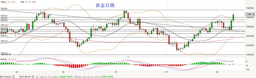 炒黄金日线图